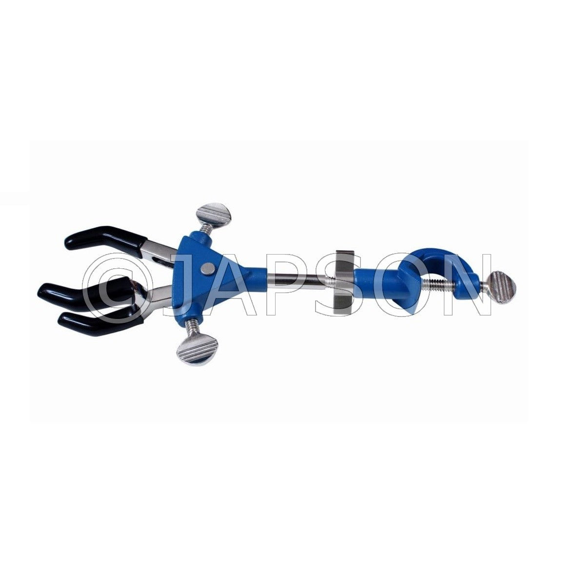 Three Prong, Retort Clamp, Rotatable, Double Keys 1 Three Prong, Retort Clamp, Rotatable, Double Keys 1